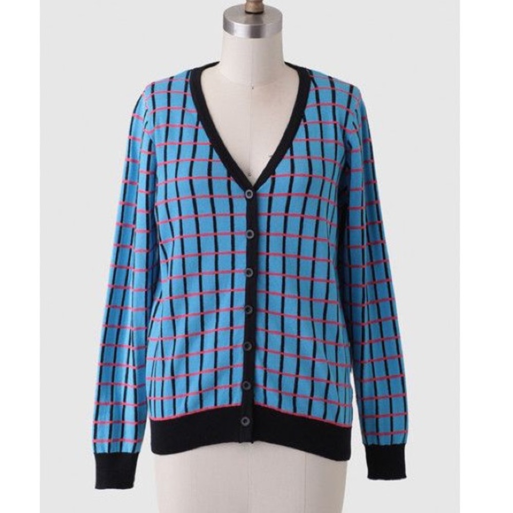 Checkered Kling Livigno Cardigan from ModCloth